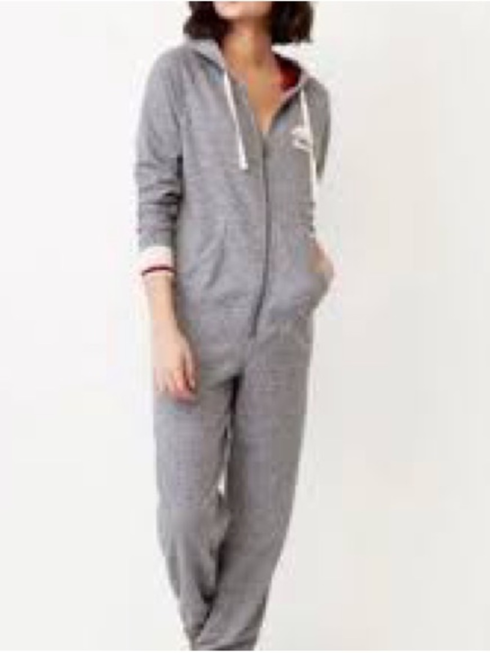 🦫 Roots Cabin Gray Zip-Up Hooded Onesie